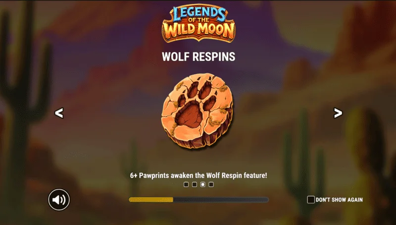 Legends of the Wild Moon - glavni ekran sa kolonama